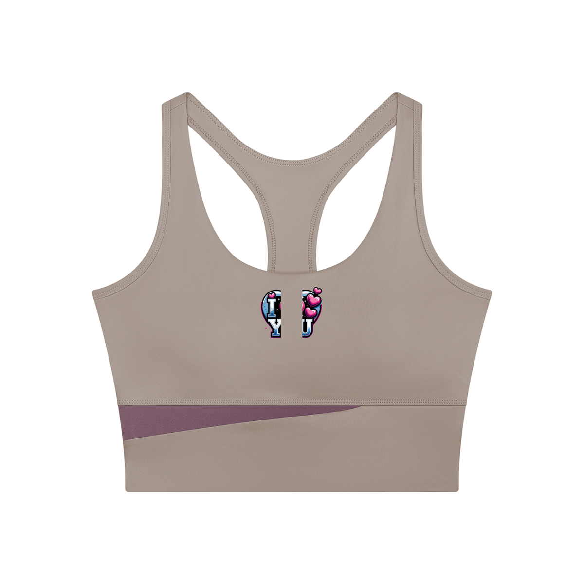 I love you Women's Color Block Yoga Tank Top