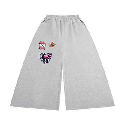 Only the true lives here Women's Raw Edge Wide Leg Sweatpants