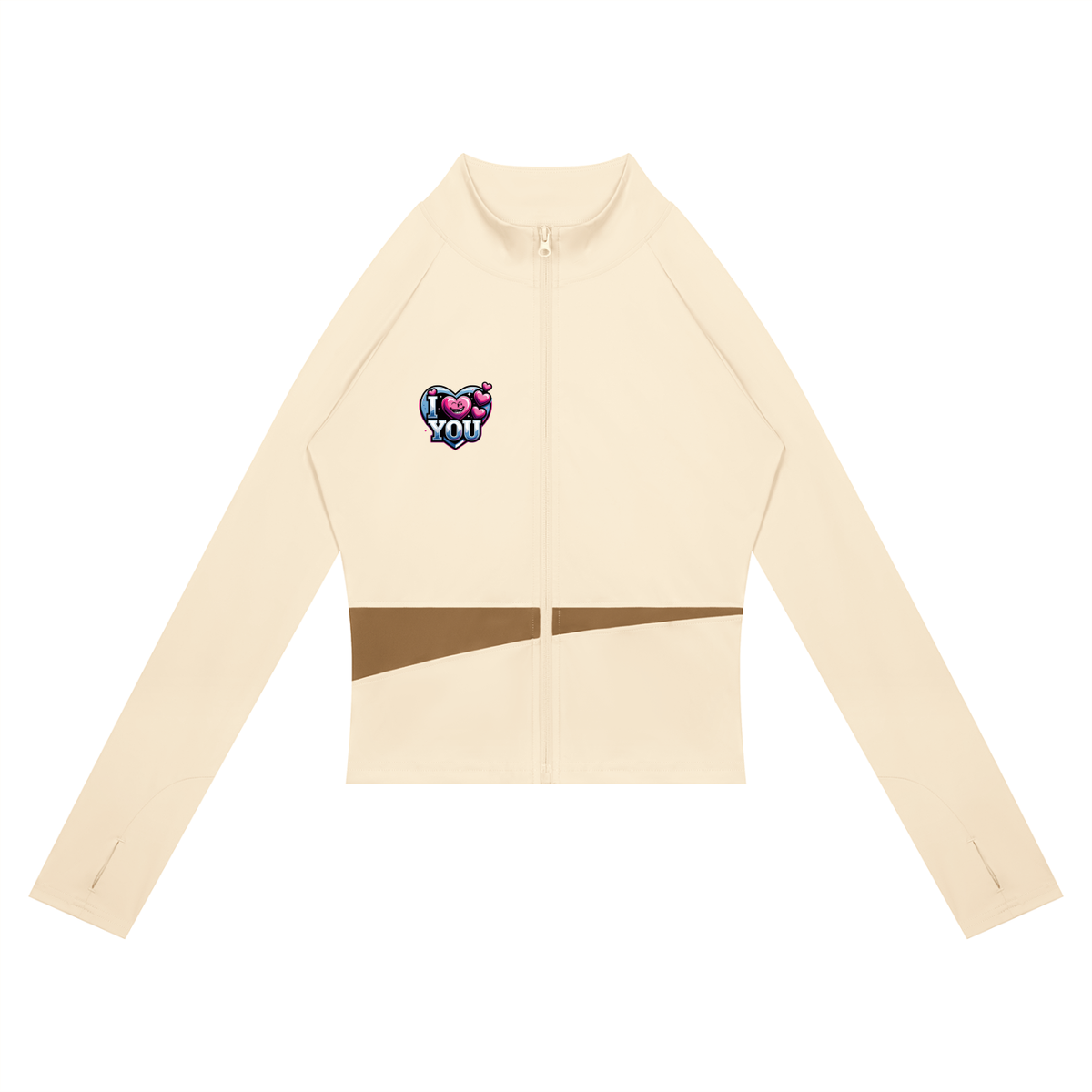 I Love you! Women's Paneled Yoga Jacket