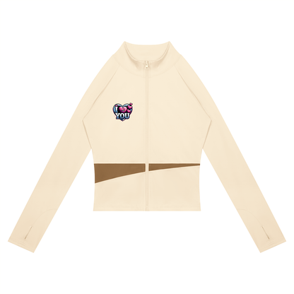 I Love you! Women's Paneled Yoga Jacket