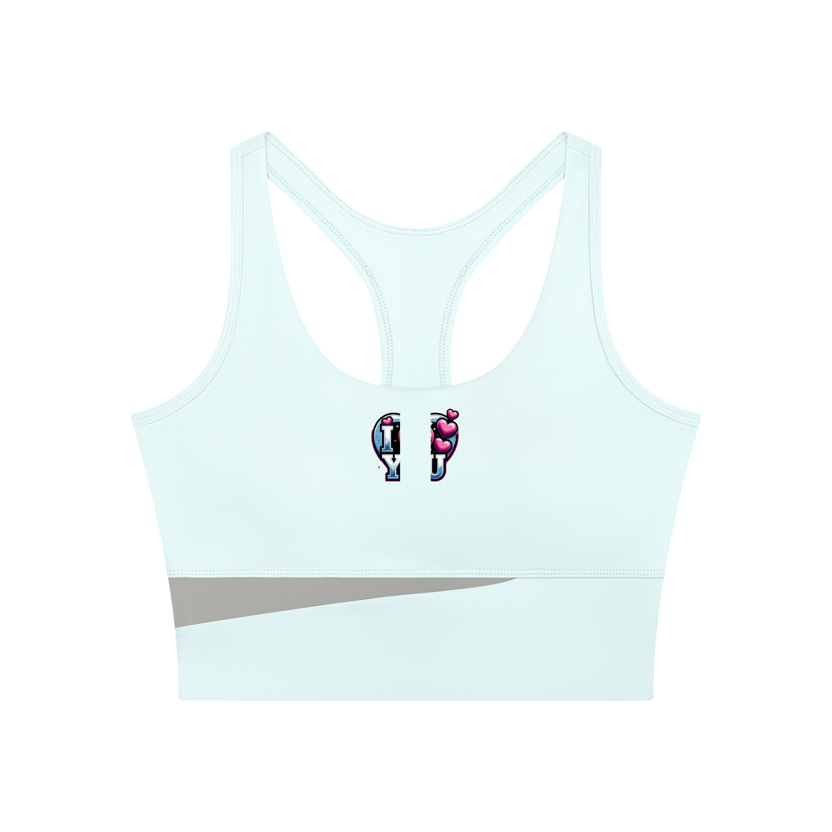 I love you Women's Color Block Yoga Tank Top