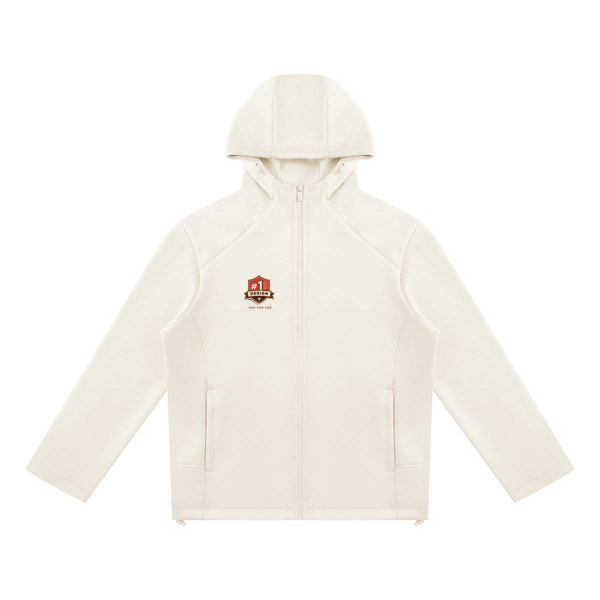 #1 design Unisex Paneled Full Zip Hoodie