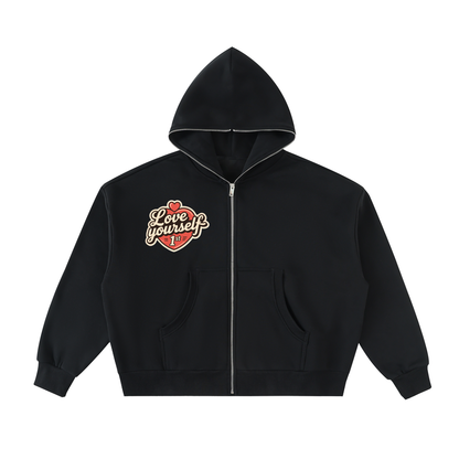 Loving Freedom Fleeced Full-Zip up Hoodie