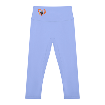 Fire Heart Women's High Waisted Yoga Capri Leggings