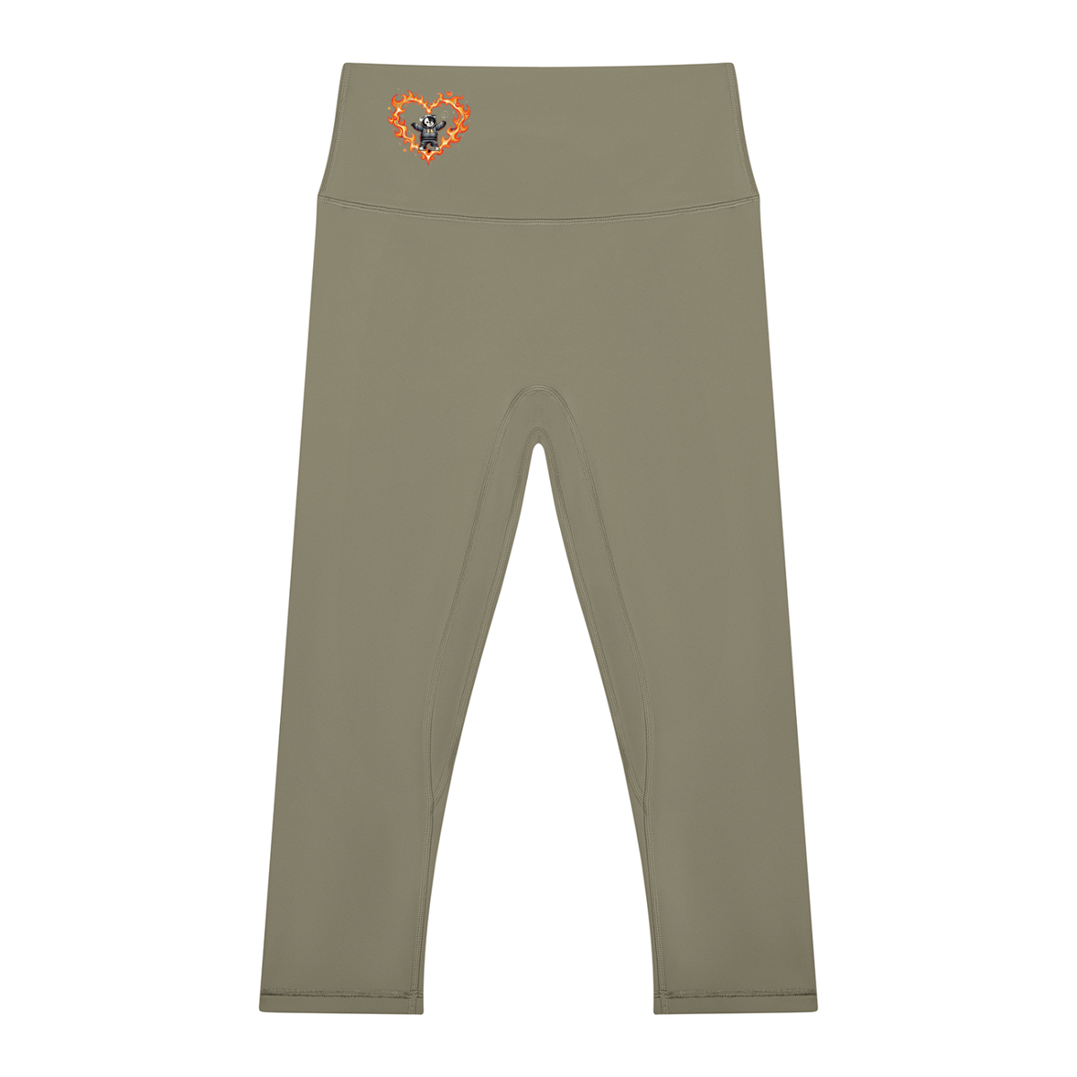 Fire Women's High Waisted Yoga Capri Leggings