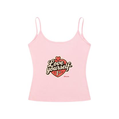Love yourself 1st Women’s Slim Fit Open-Back Tank Top