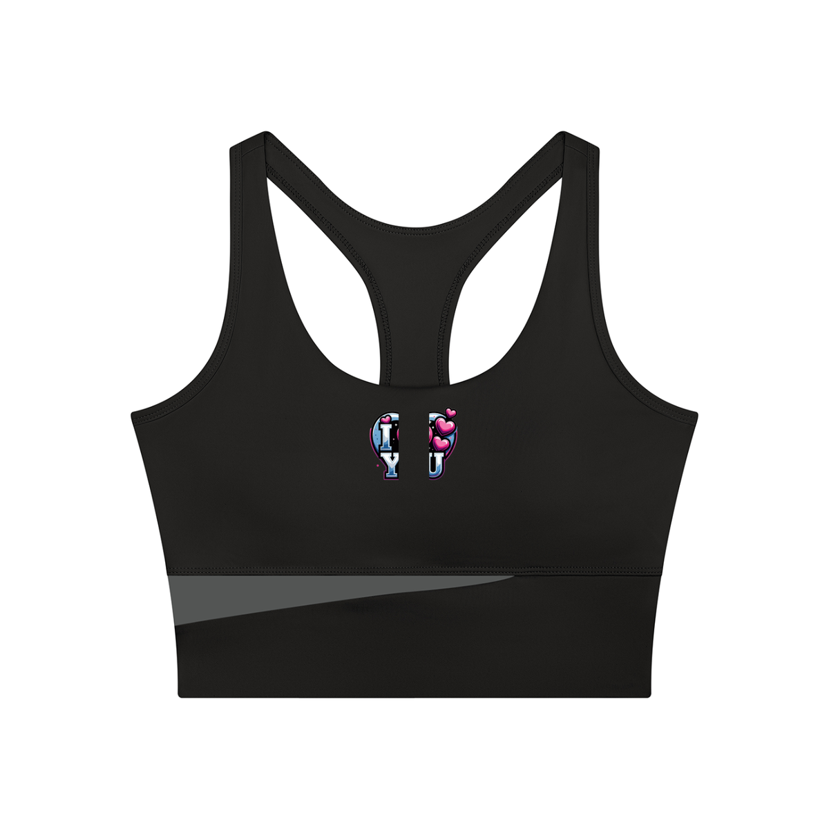 I love you Women's Color Block Yoga Tank Top