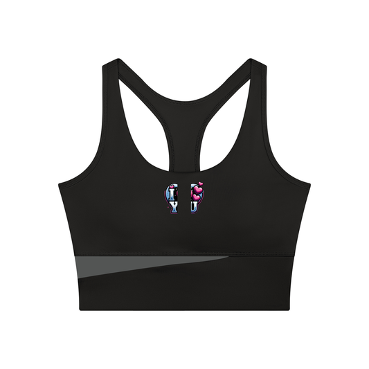 I love you Women's Color Block Yoga Tank Top