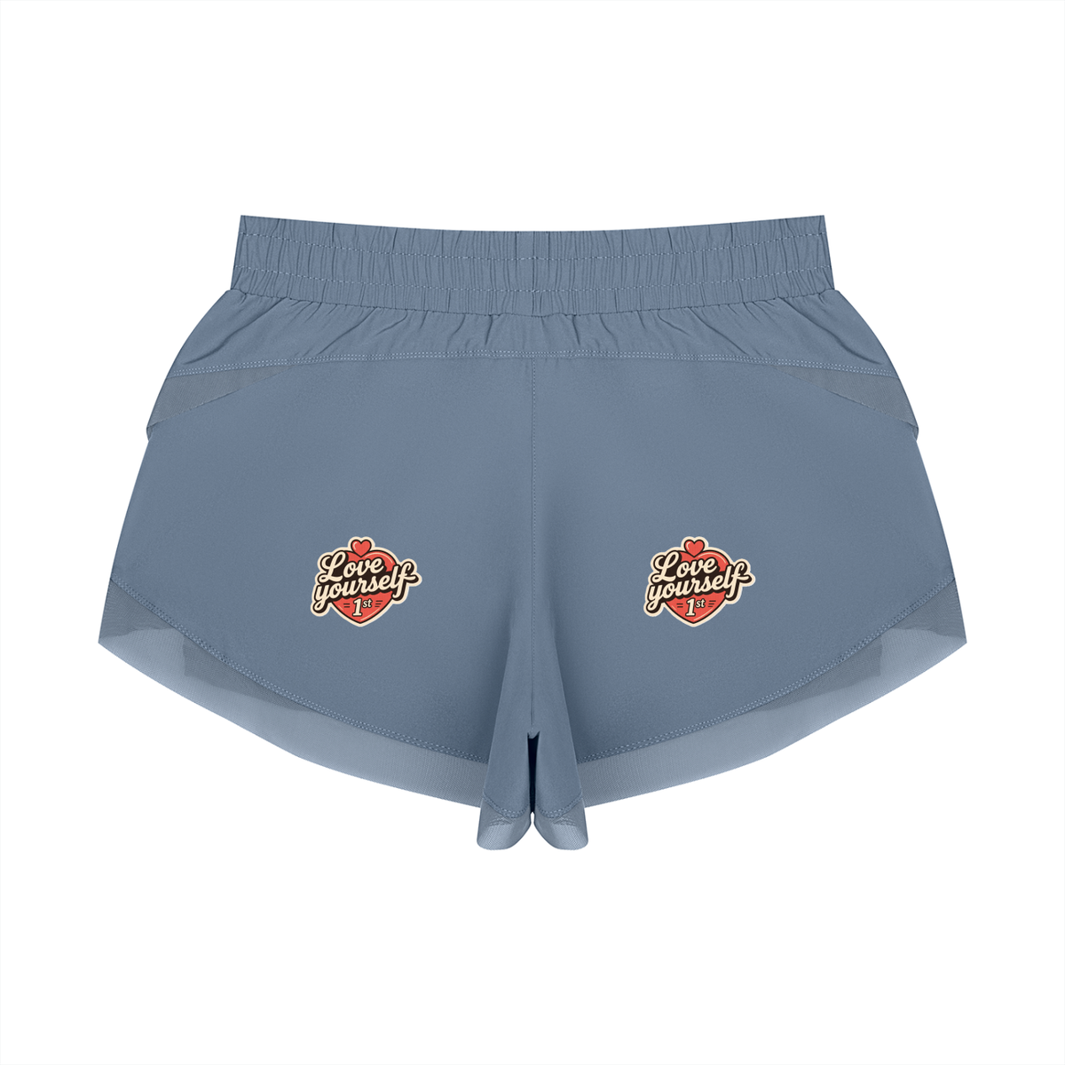 Love yourself 1st only the truth lives here Women's Paneled Yoga Shorts