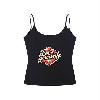 Love yourself 1st Women’s Slim Fit Open-Back Tank Top