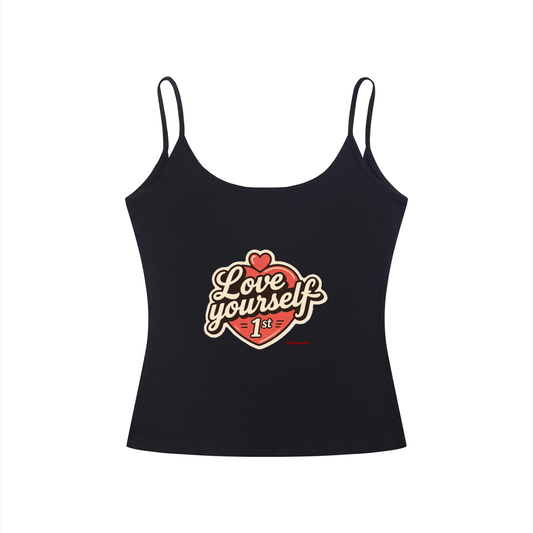 Love yourself 1st Women’s Slim Fit Open-Back Tank Top