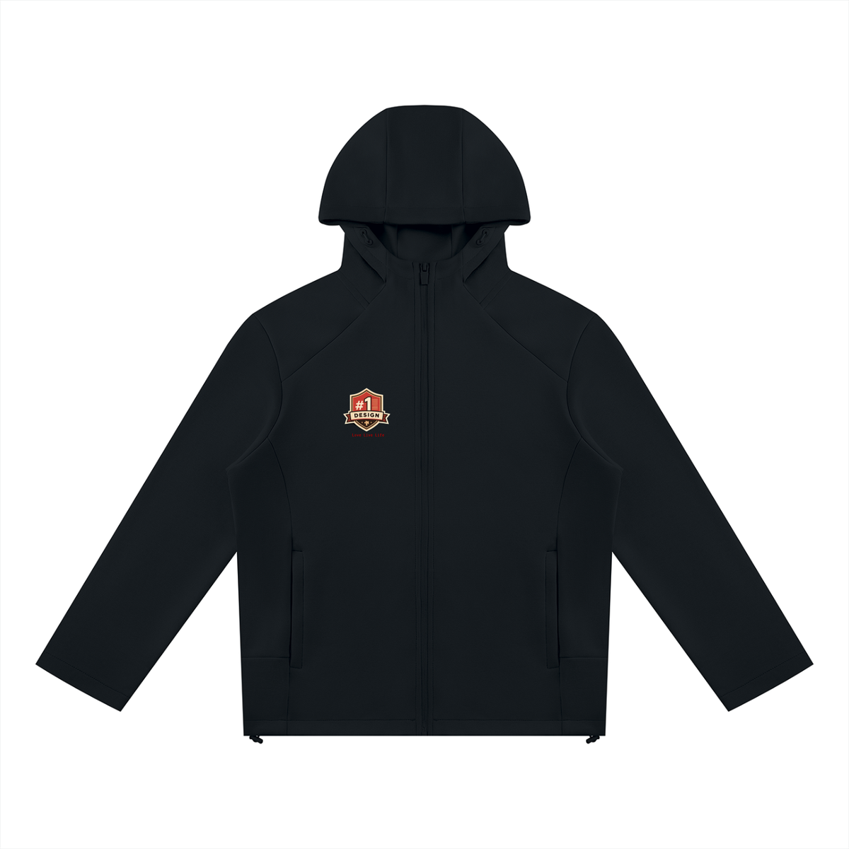 #1 design Unisex Paneled Full Zip Hoodie