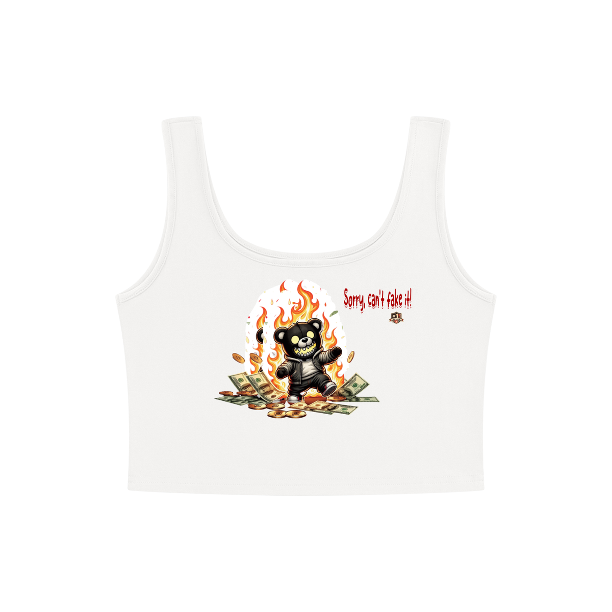 Sorry, cant fake it Women's Cropped Tank Top