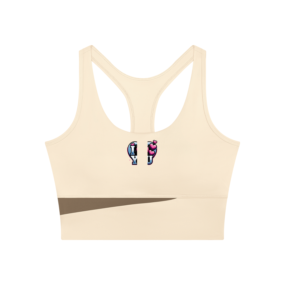 I love you Women's Color Block Yoga Tank Top