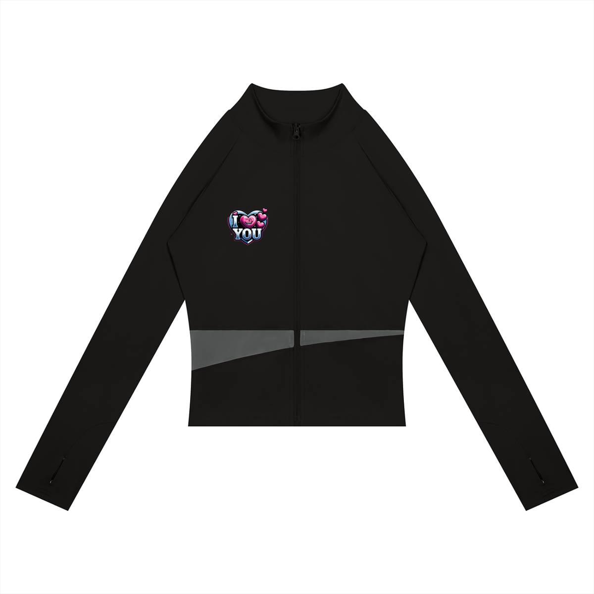 I Love you! Women's Paneled Yoga Jacket