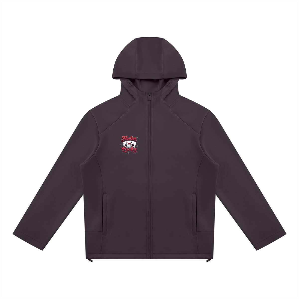 Feeling Lucky Unisex Paneled Full Zip Hoodie